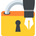 lock with ink pen